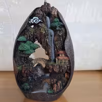 عود سوز آبشاری بزرگ زیبا و لاکچری منظره صخره (طرح قالب اشکی)