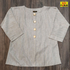 شومیز لنین زنانه آستین سه ربع فری سایز بلوز مجلسی زنانه لنین