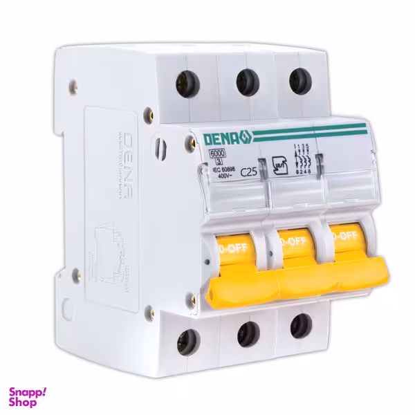 فیوز مینیاتوری سه پل 25 آمپر دنا الکتریک ایرانیان مدل C25-6KA-3P