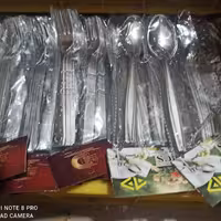 قاشق مربا ماینز توپی چنگال میوه بسته 6عددی ضخیم ضدزنگ45 مشهد لوازم خانگی کمالی عمده و تک موجوده