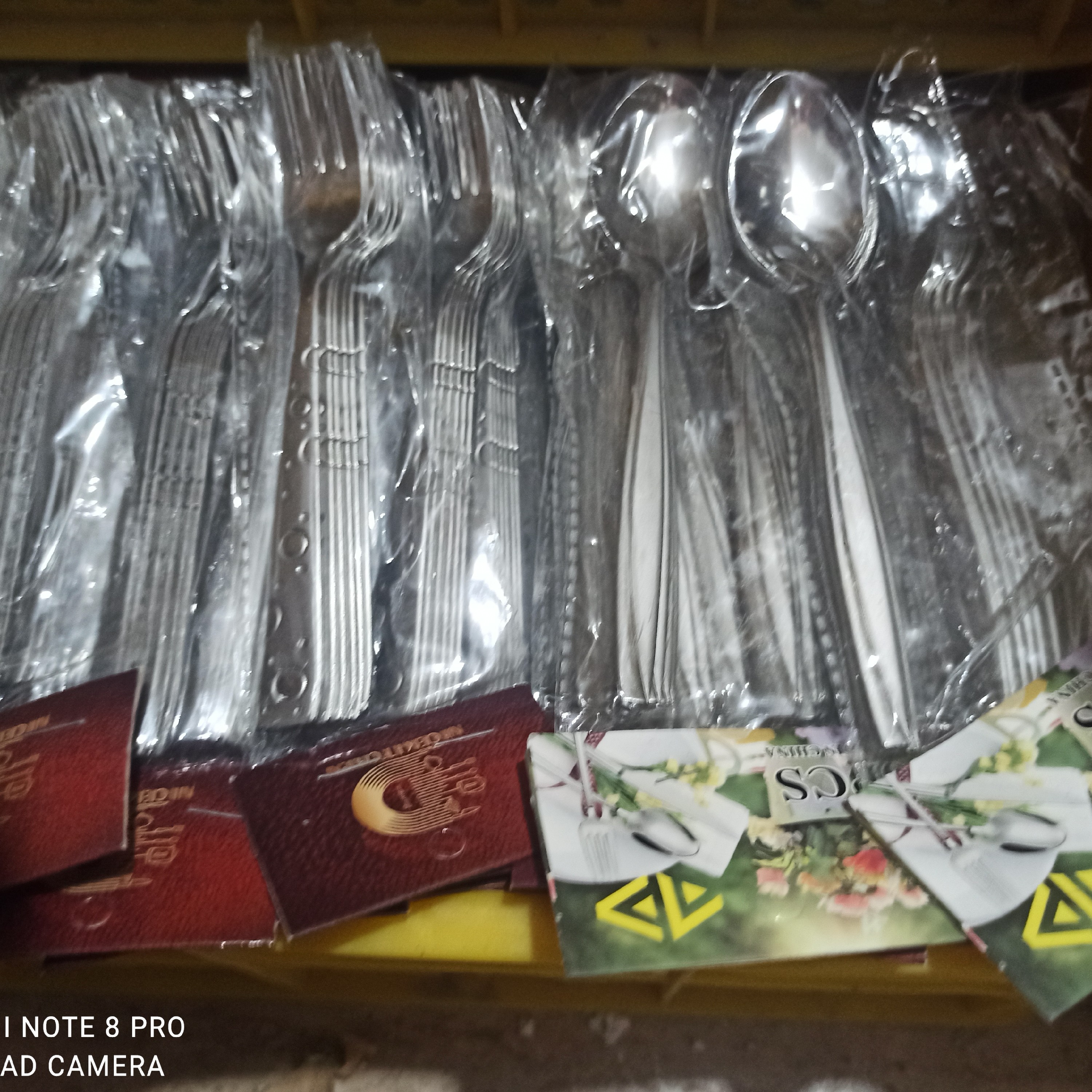 قاشق مربا ماینز توپی چنگال میوه بسته 6عددی ضخیم ضدزنگ45 مشهد لوازم خانگی کمالی عمده و تک موجوده