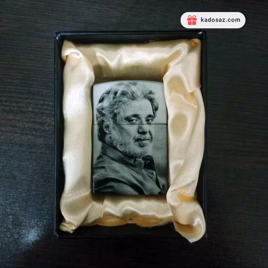 حک عکس بر روی فندک فلزی 