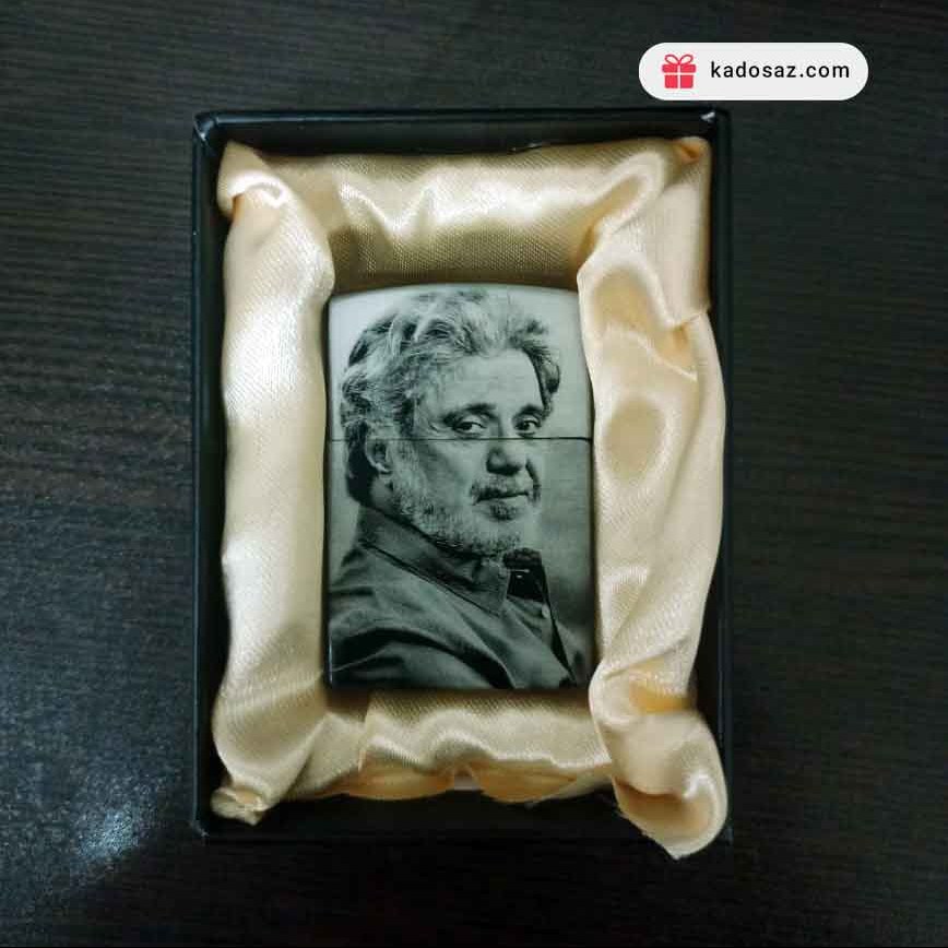 حک عکس بر روی فندک فلزی 