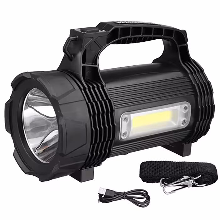 چراغ قوه کمپینگ شارژری و پاوربانک ضدآب اسمایلینگ شارک PS-889