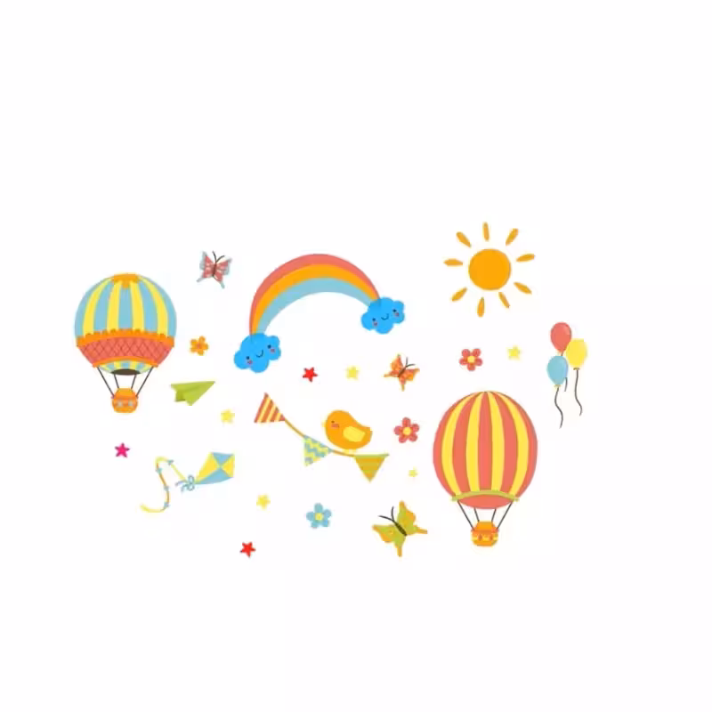 استیکردیواری آسمان شاد