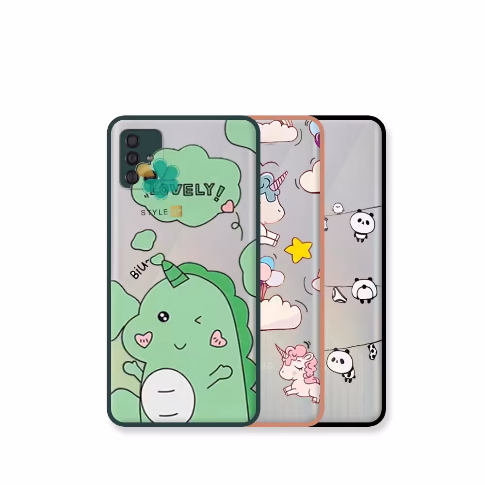 کاور پشت مات گوشی سامسونگ Samsung A71 مدل دکمه رنگی طرح دار