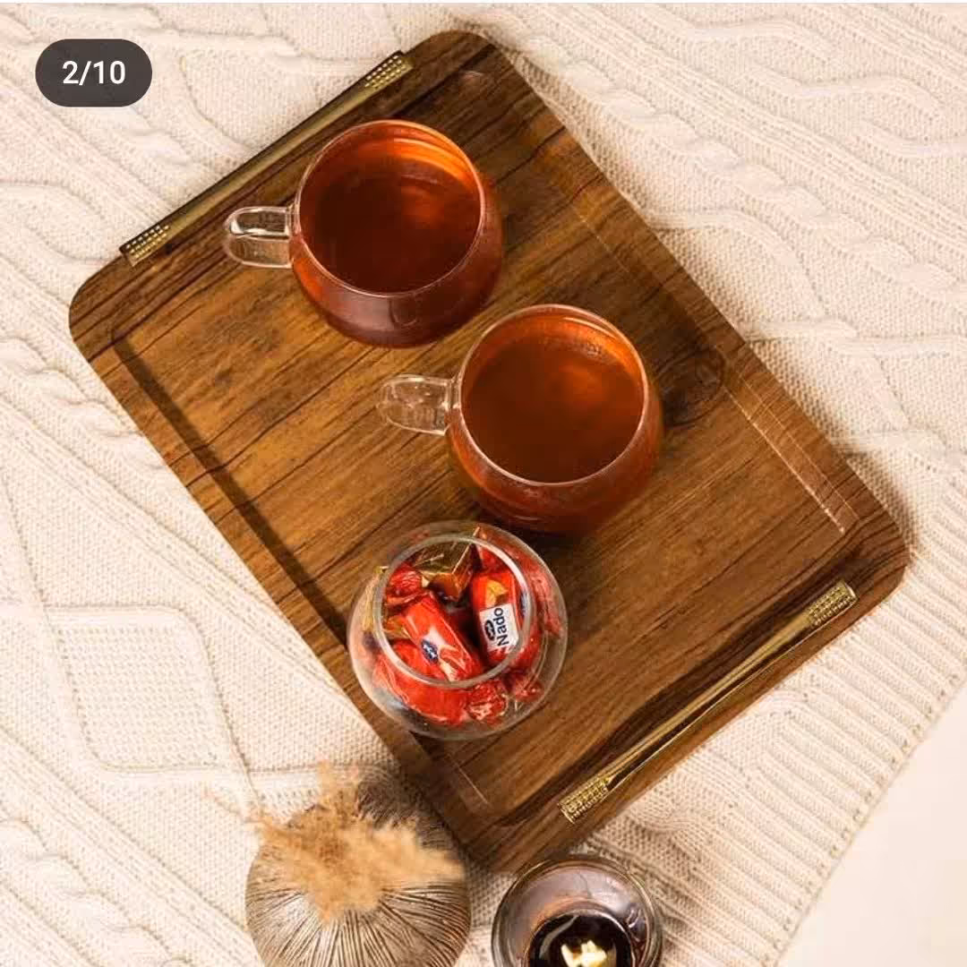 سینی چوبی با روکش عالی در  همه مدل 