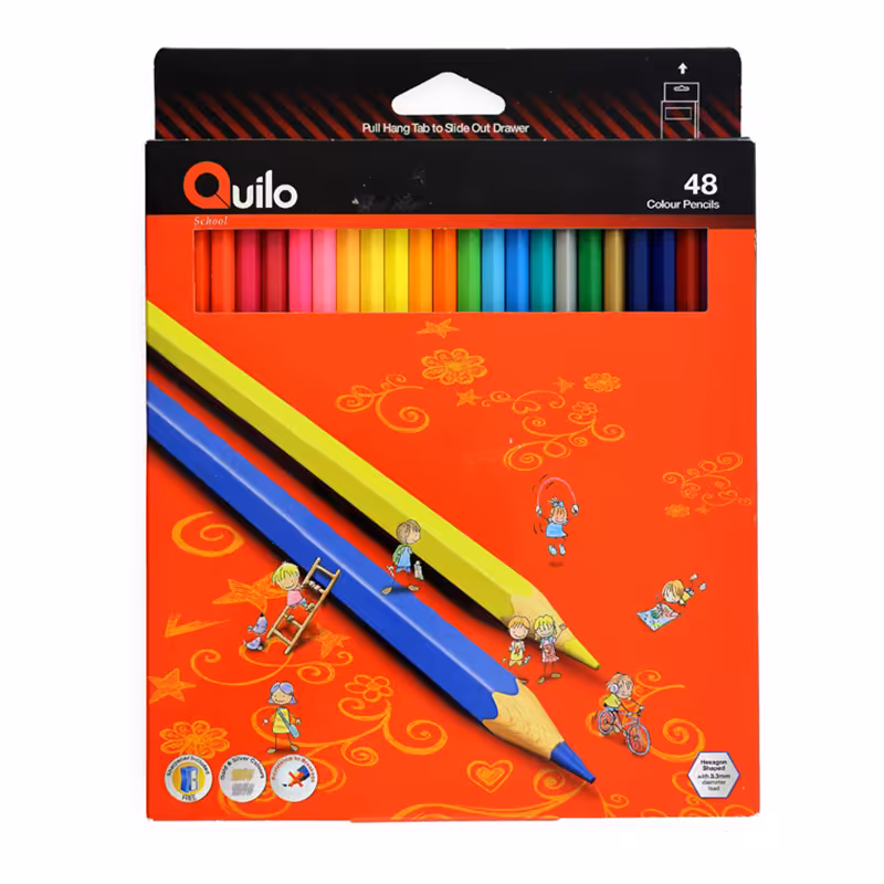 خرید مداد رنگی کویلو 48 رنگ جعبه مقوایی 634014