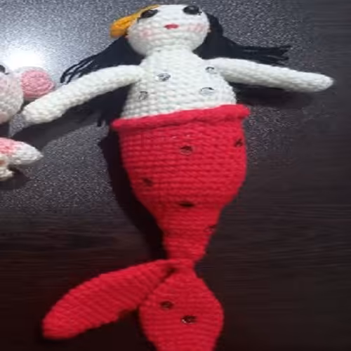 عروسک دستبافت پری دریایی