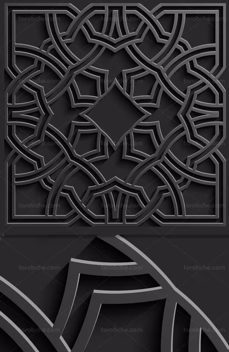 وکتور پس زمینه اسلامی مشکی | گرافیک با طعم تربچه