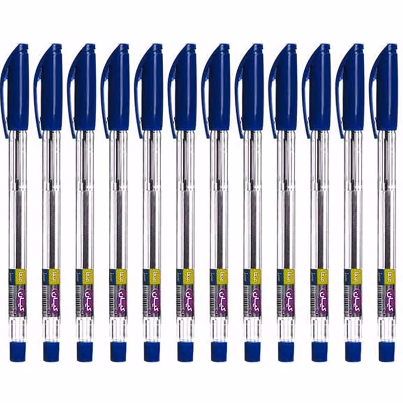 خرید خودکار کیان نوک 1 میلی متری آبی بسته 12 عددی