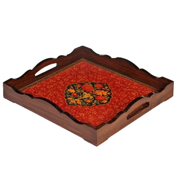 سینی دکوپاژ مربع طرح ترنج