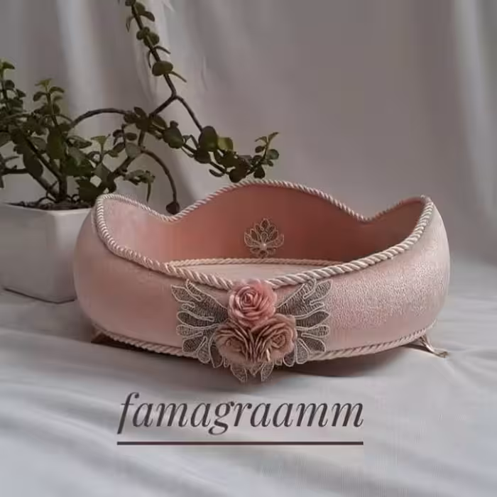 باکس پرنس مخملی مناسب برای روی میز آرایش وقرار دادن وسایلی مثل لوازم آرایش وعطر