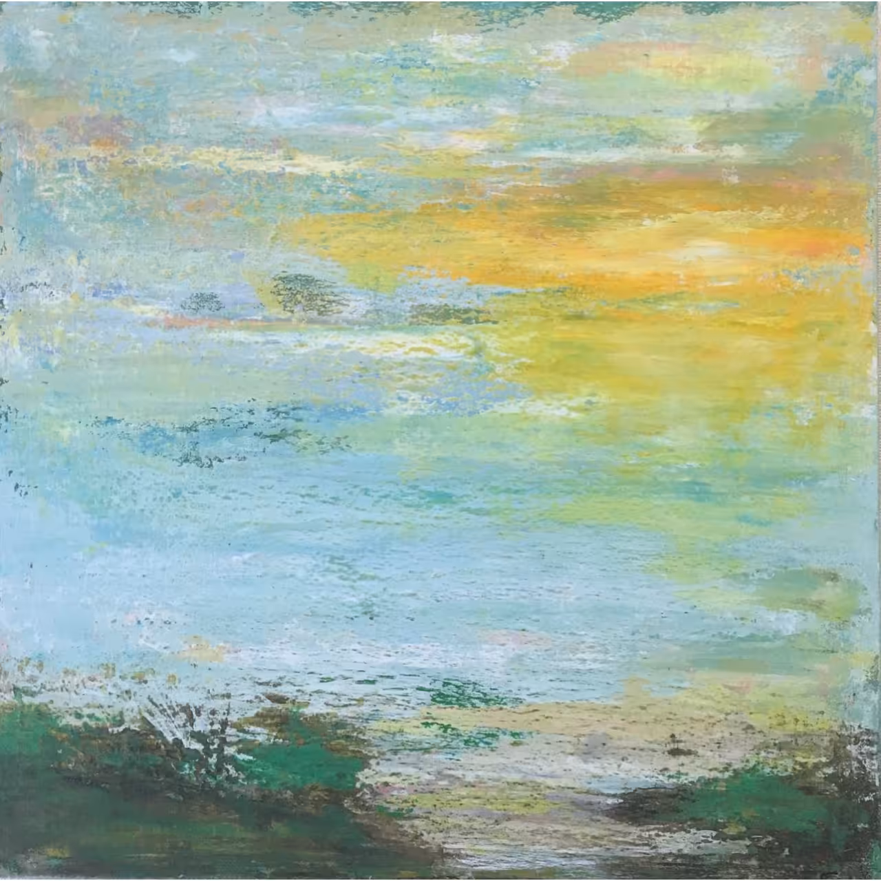 تابلو نقاشی آبستره طرح آسمان