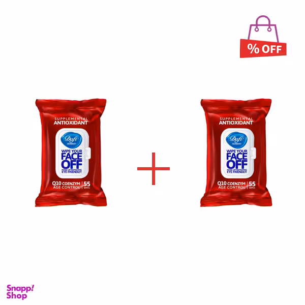 دستمال مرطوب دافی (Dafi) مدل Anti Oxidant بسته 55 عددی مجموعه 2 عددی