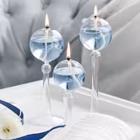 ست جاشمعی پیرکس حبابی پایه دار