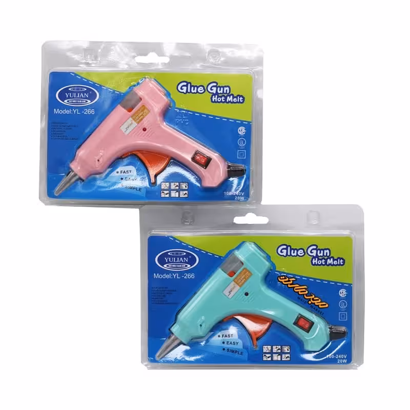 دستگاه چسب تفنگی کلید دار صورتی 266 کوچک