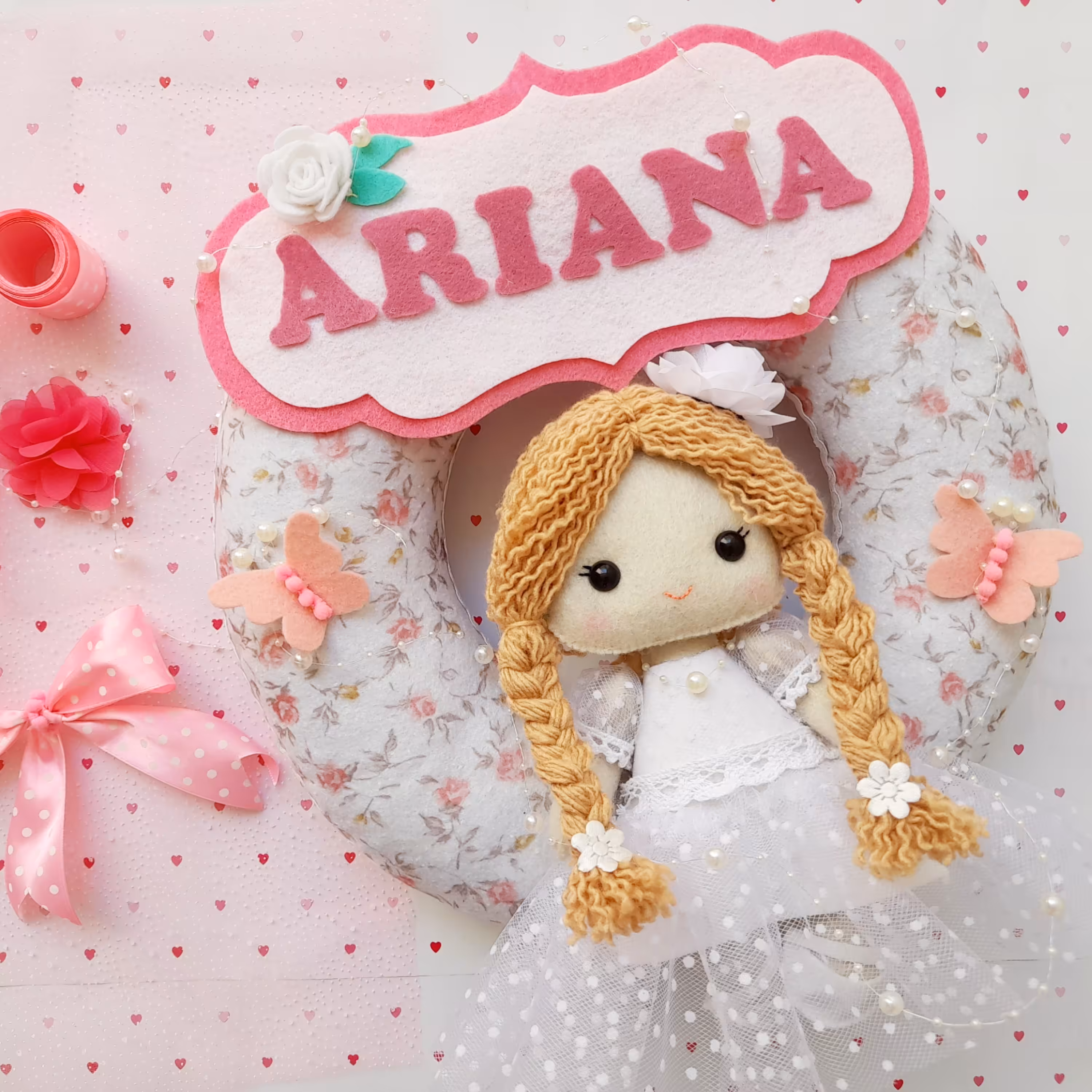 حلقه اسم نمدی دخترونه عروس