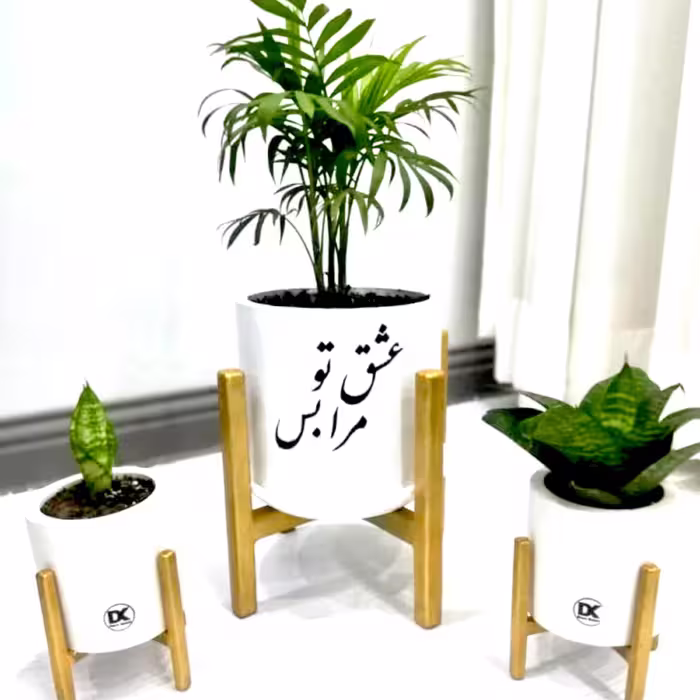 گلدان بتن پلیمری بزرگ