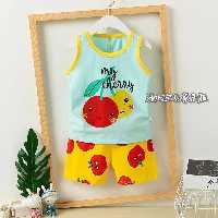 دوتیکه اسپرت تاپ وشورت نخ پنبه دخترانه وپسرانه مناسب 1تا4سال ارسال رایگان