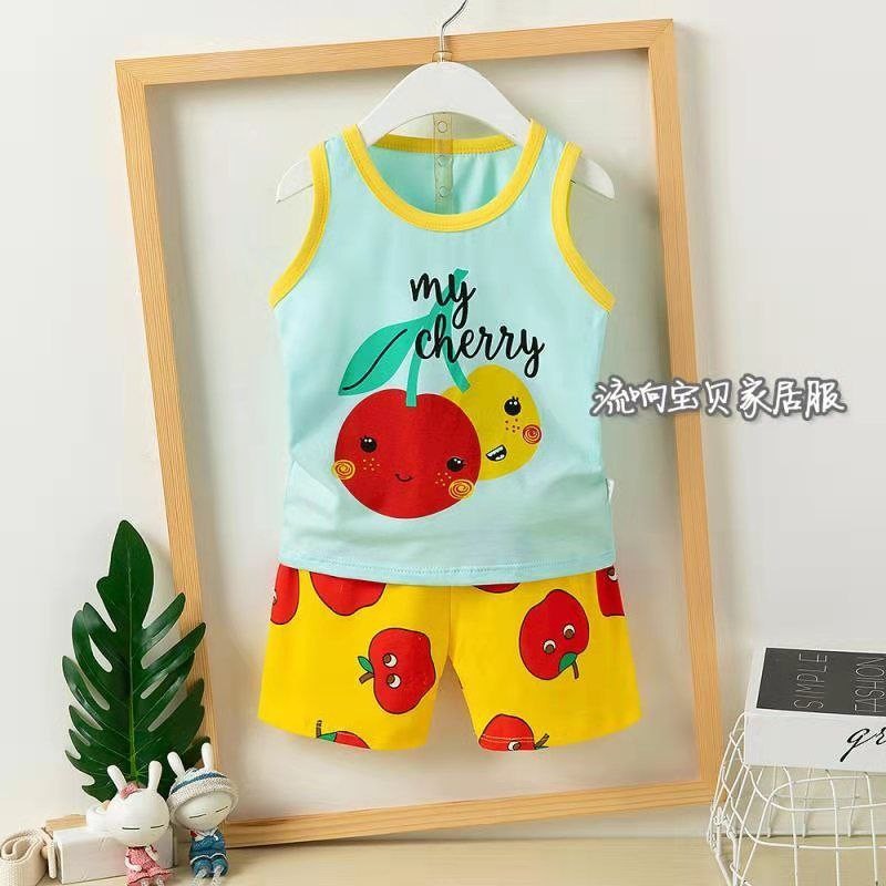 دوتیکه اسپرت تاپ وشورت نخ پنبه دخترانه وپسرانه مناسب 1تا4سال ارسال رایگان