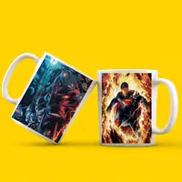 ماگ سرامیکی سفید طرح سوپر من ( Superman ) کد 01