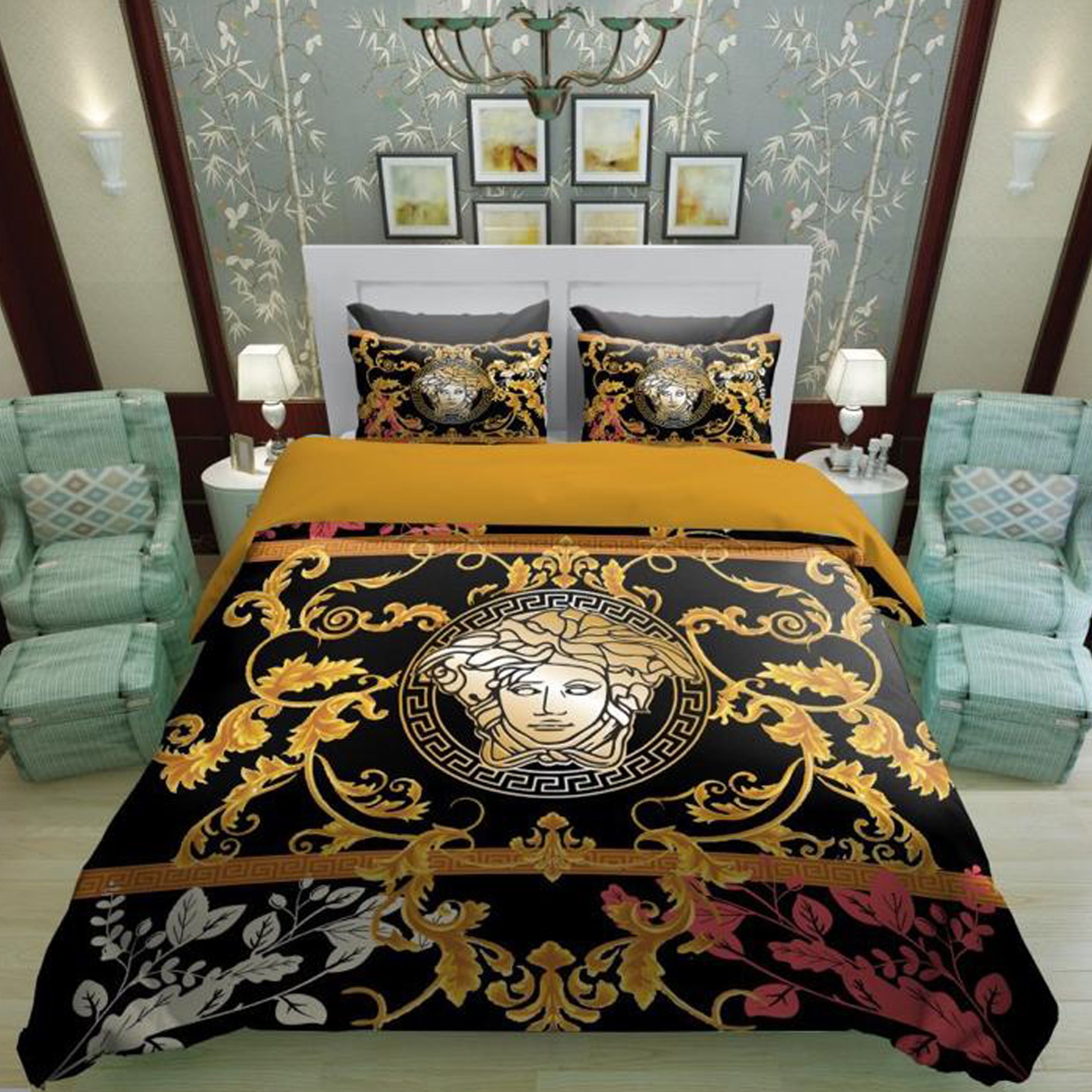 سرویس روتختی 2 نفره تنسل چاپی برندترک لند(Turk Land) rs 85