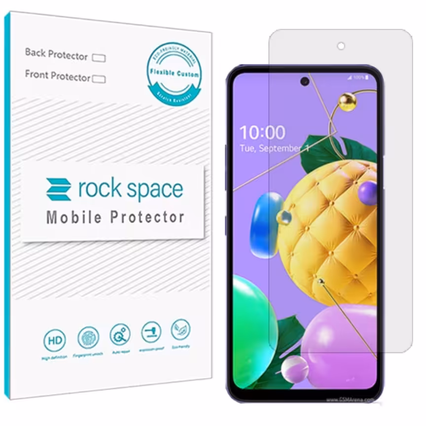 گلس نانو هیدروژل شفاف و ضد ضربه گوشی ال جی K52  برند راک اسپیس     