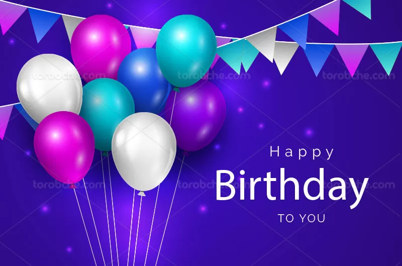 وکتور بک گراند تولد خلاقانه | گرافیک با طعم تربچه