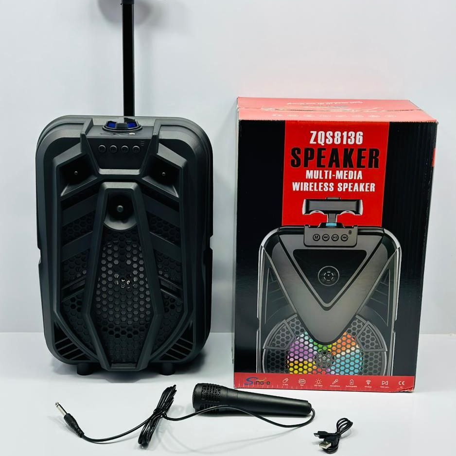 اسپیکر  بلوتوث فلش aux دارای میکروفون مدل ZQS 8133