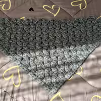 اشارپ پفکی کار دست بافت با قلاب کاموا ماهور و ضد حساسیت 