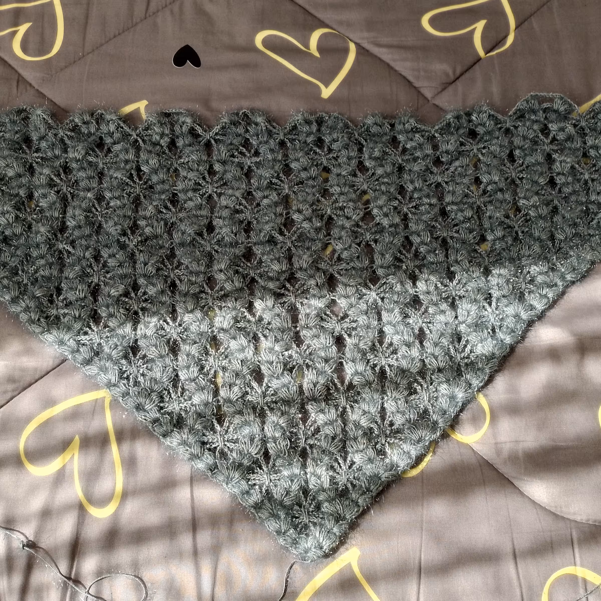 اشارپ پفکی کار دست بافت با قلاب کاموا ماهور و ضد حساسیت 