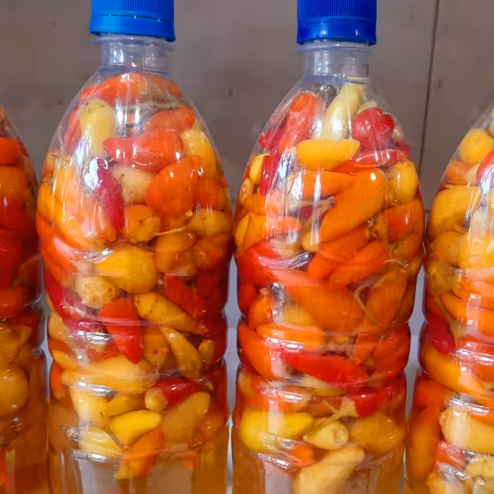 ترشی فلفل رنگی خونگی مکزیکی (850)گرم