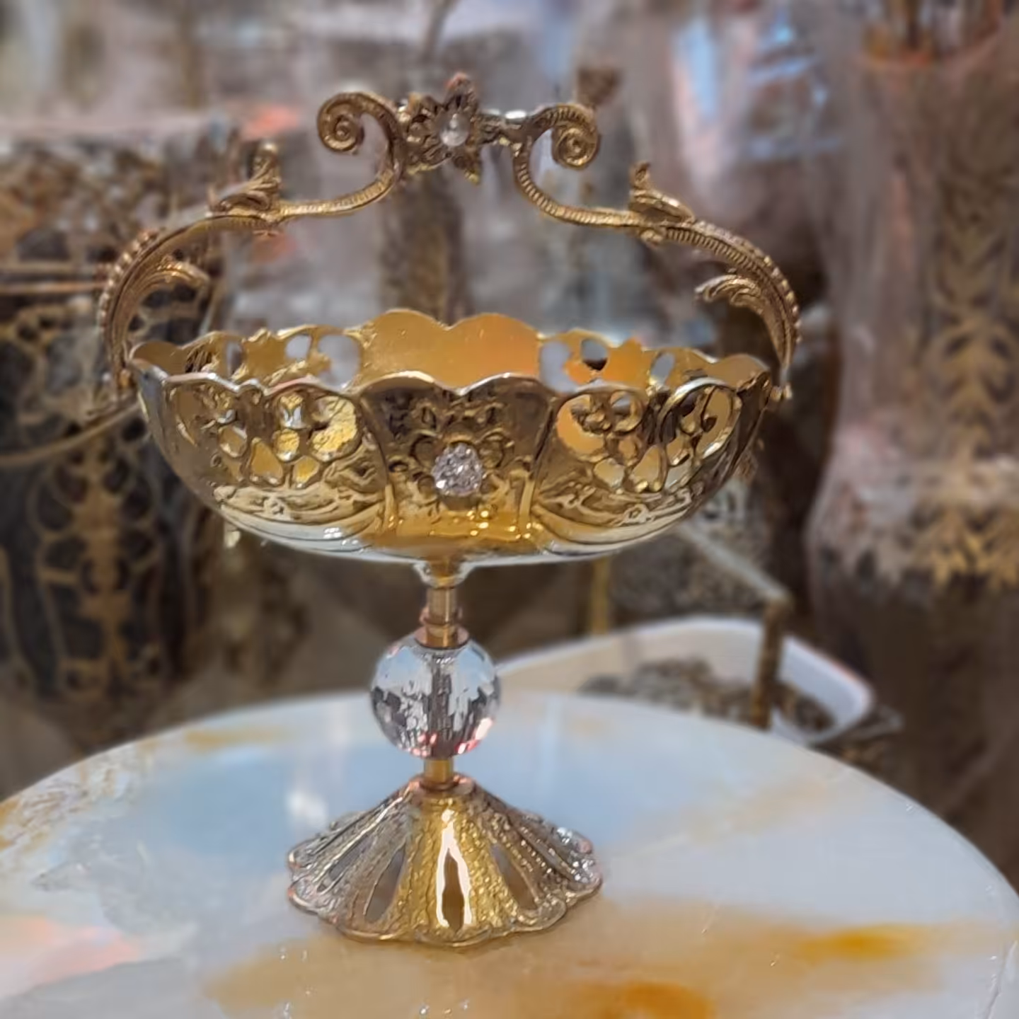 کشکول دسته دار برنز 