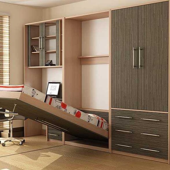 تخت کم جای یک نفره. به همراه کمد و دراور و میز تحریر. MDF 