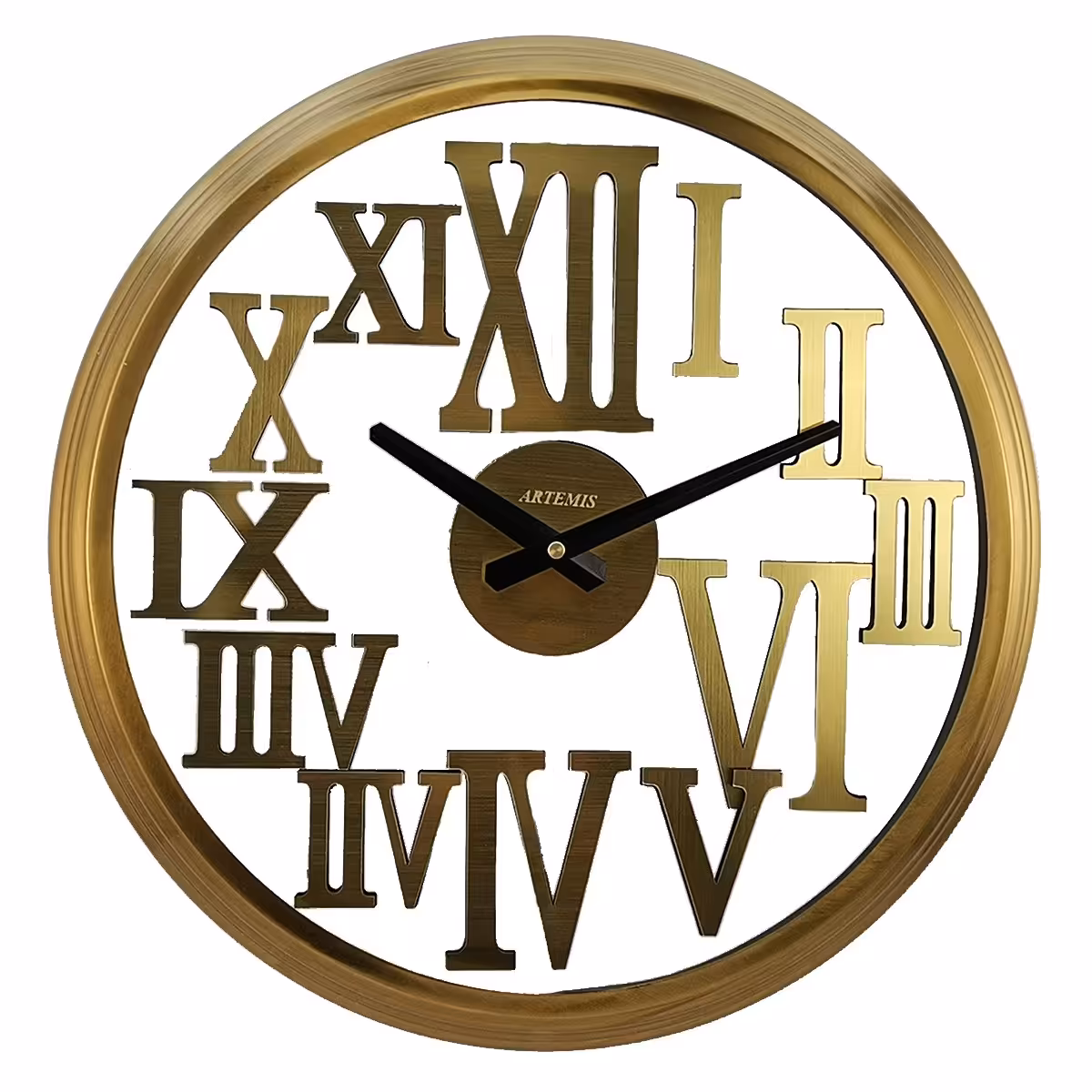 ساعت دیواری آرتمیس مدل 2018 گلد (طلایی) پشت طلق