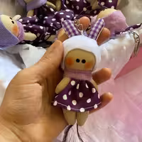 عروسک اویز  گوش خرگوشی بنفش