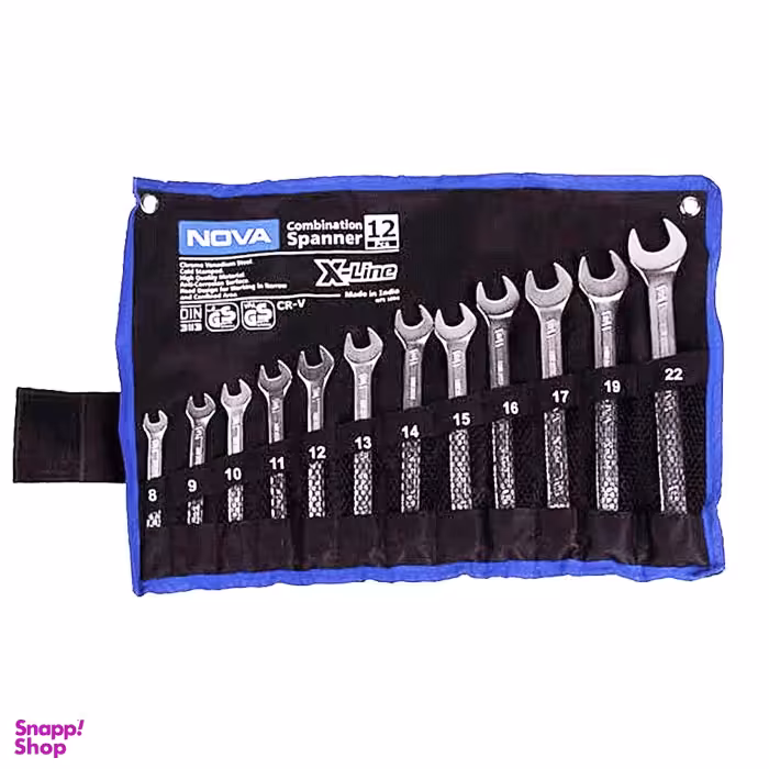 آچار یکسر تخت و یکسر رینگی نووا مدل 9431 مجموعه 12 عددی