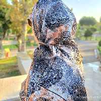 روسری نخی پاپیلون با پروانه‌های خوشگل ایستایی عالی باکیفیت قواره بزرگ
