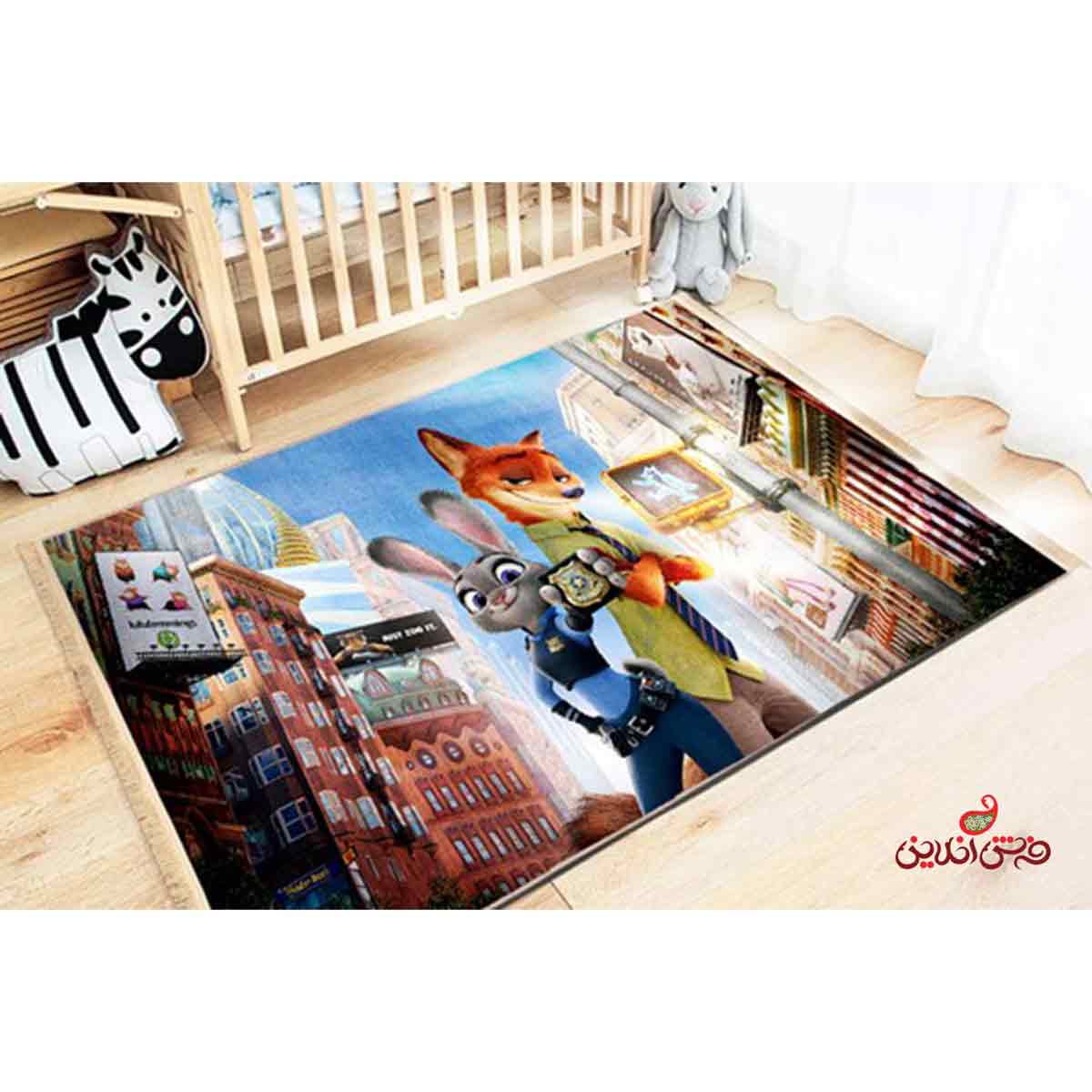 فرش ماشینی کودک کلاریس طرح زوتوپیا کد 100242