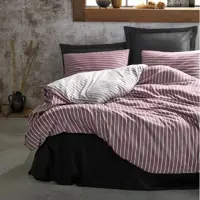 ست ملحفه کاتن باکس مدل Bamboo  Bordo دو نفره 6 تکه
