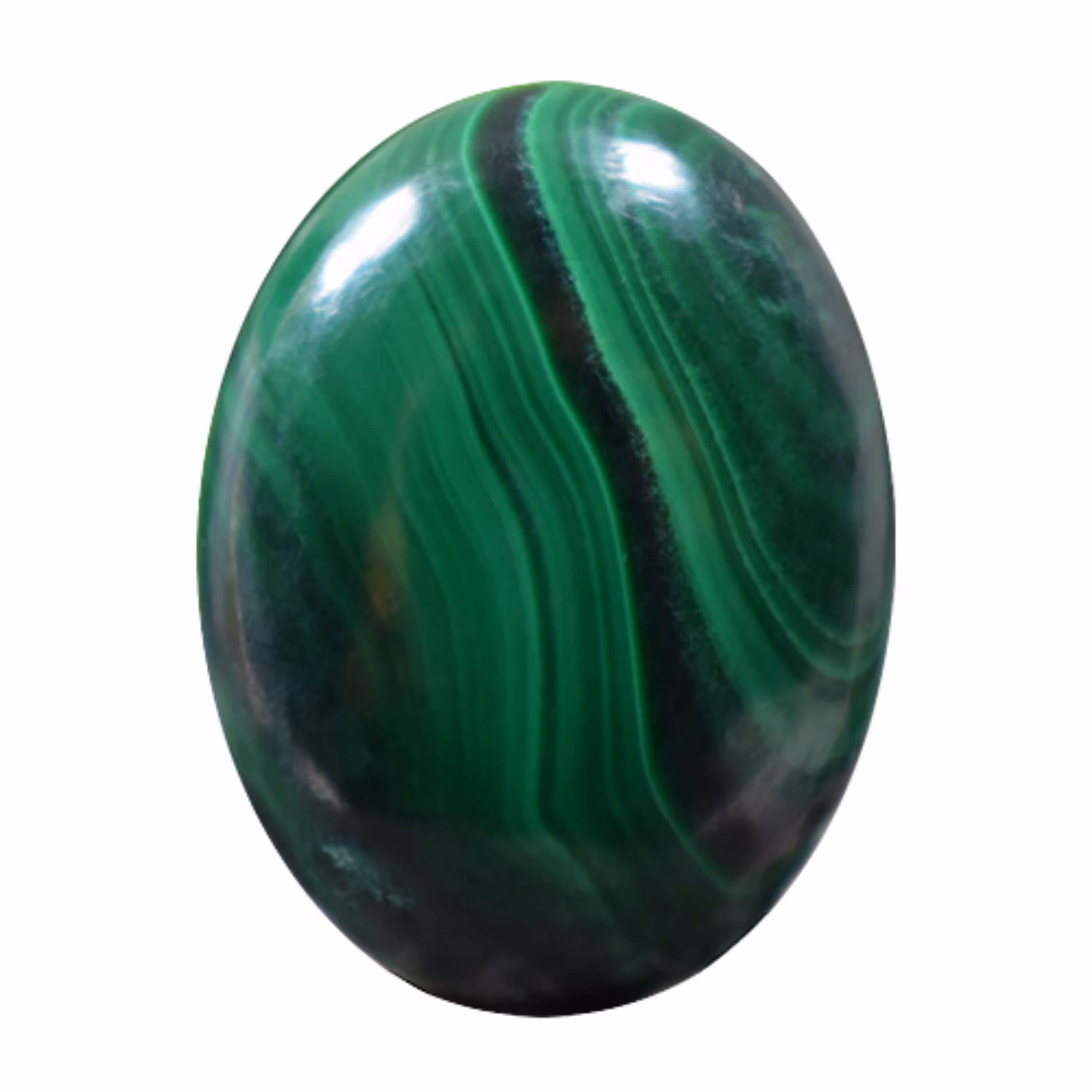 نگین مالاکیت بسیار زیبا تراش بیضی