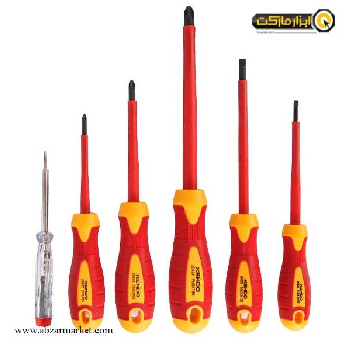 ست پیچ گوشتی عایق برق فشار قوی کندو 6 عددی مدل 20483