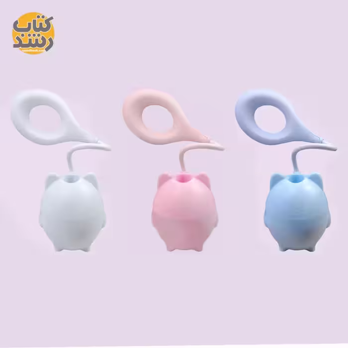 چراغ مطالعه LED جاقلمی و موبایل دار چرخشی 360 درجه طرح گربه