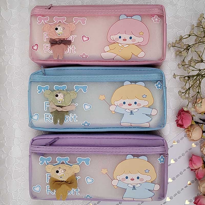 جامدادی دو زیپ طرح دختر(تخفیف  به علت تغییر شغل)