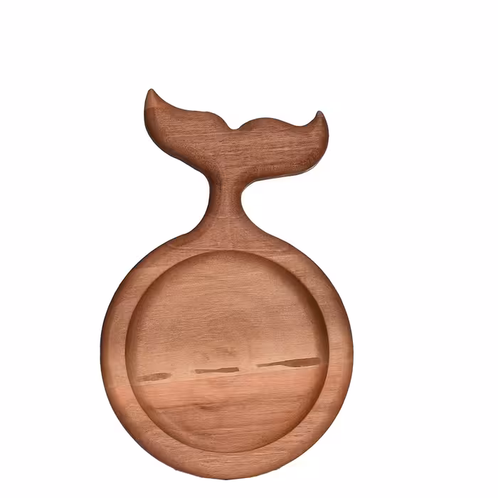 زیر لیوانی چوبی مدل گرد  از جنس چوب گردو با پوشش روغن آبگریز