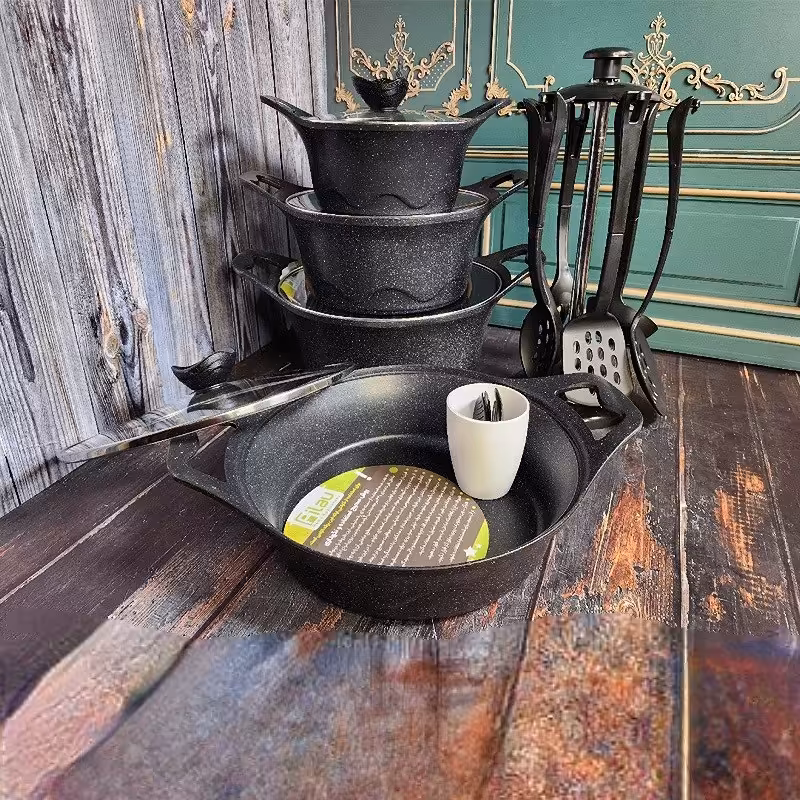 سرویس 18 پارچه گرانیتی پیلو مشکی