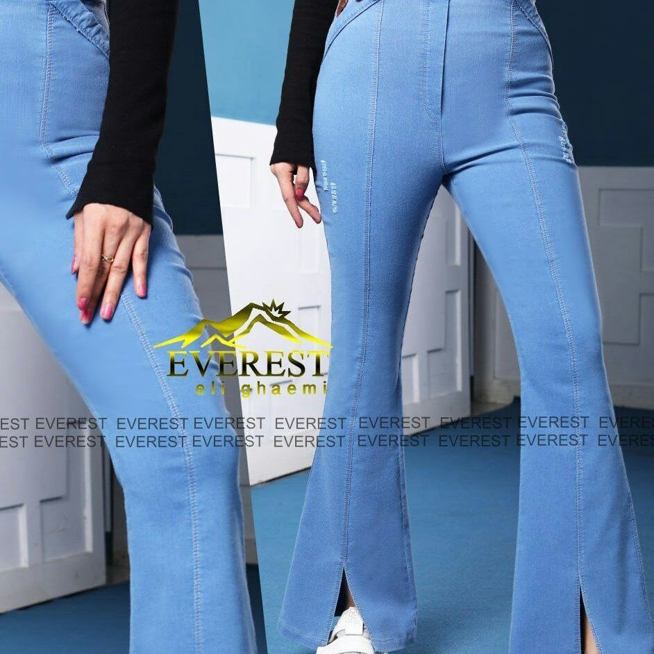 شلوار دمپاگشاد چاکدار کمر کش