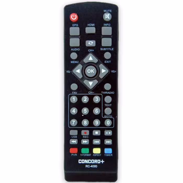 کنترل گیرنده دیجیتال کنکورد پلاس CONCORD مدل RC-4000