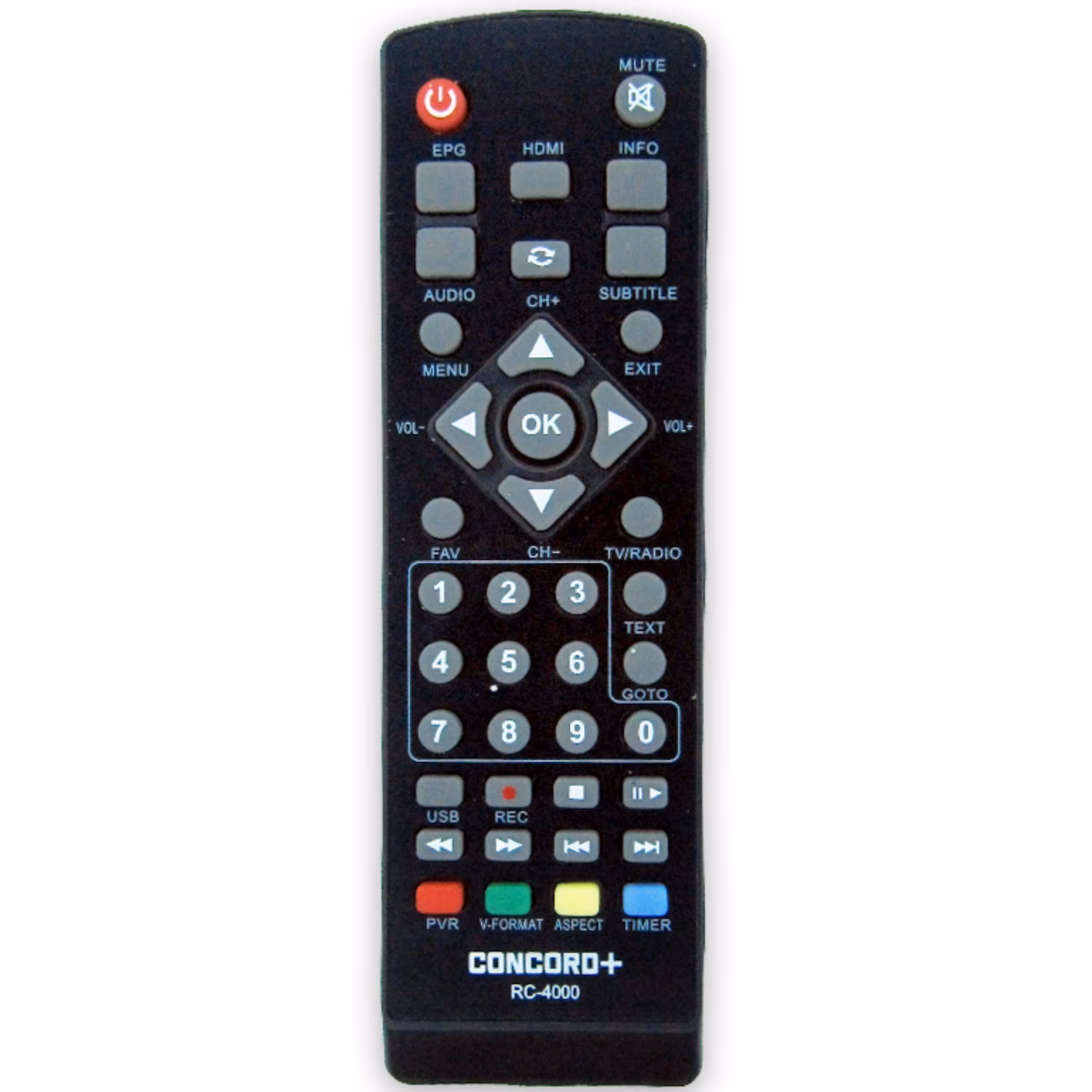 کنترل گیرنده دیجیتال کنکورد پلاس CONCORD مدل RC-4000